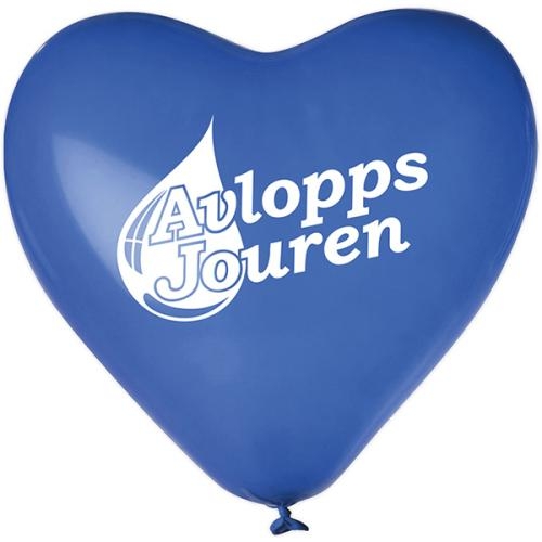 Hartjes ballon 33 cm middenblauw