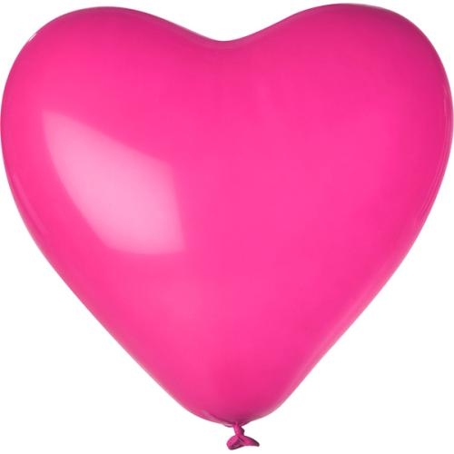 Hartjes ballon 33 cm magenta