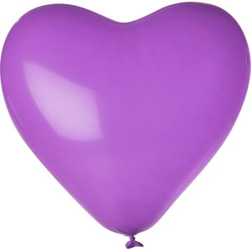 Hartjes ballon 33 cm lila