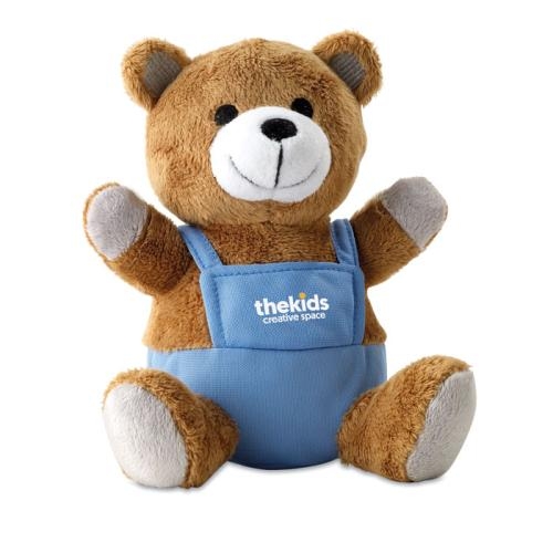 Pluchen teddybeer blauw