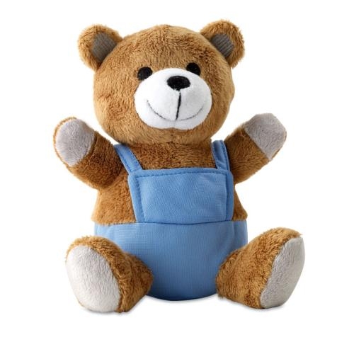 Pluchen teddybeer blauw