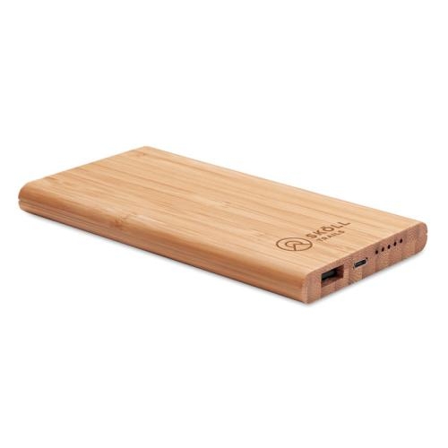 Draadloze oplader Arena, 6.000 mAh hout