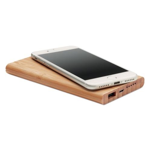 Draadloze oplader Arena, 6.000 mAh hout