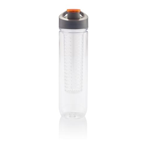 Waterfles met infuser oranje