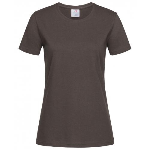 Stedman Classic dames T-shirt dark chocolate,xs