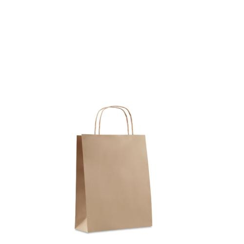 Gekleurde papieren tas Paper S beige