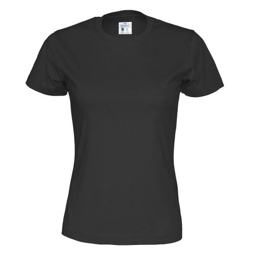 Dames T-shirt ecologisch Fairtrade katoen zwart,l