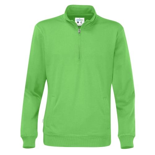 Cottover half zip unisex sweater groen,3xl