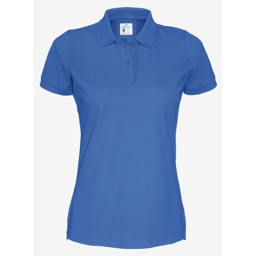 Cottover polo pique dames blauw,l