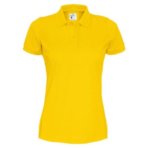 Cottover polo pique dames geel,l