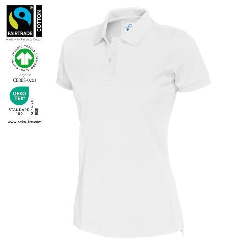 Cottover polo pique dames wit,l