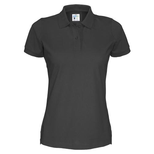 Cottover polo pique dames zwart,l