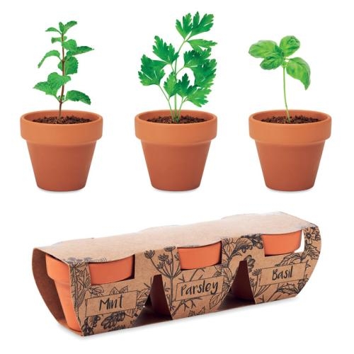 Kruidenpotjes set van 3 Flowerpot hout