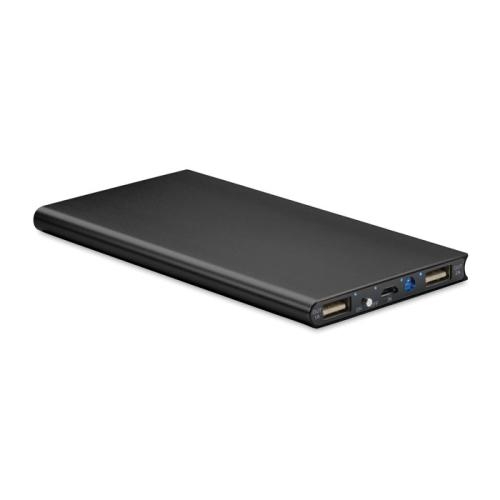 Solar powerbank powerflat, 8000 mAh zwart