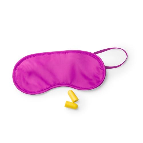 Slaapmasker met oordopjes fuchsia