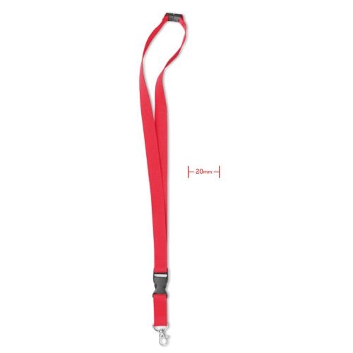 Lanyard metalen haak 20 mm Lany rood