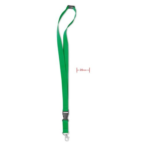 Lanyard metalen haak 20 mm Lany groen