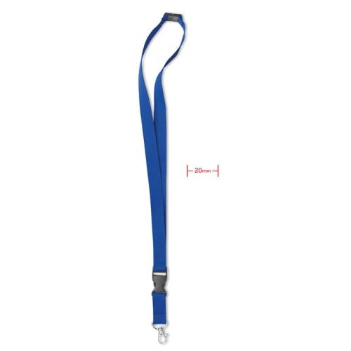 Lanyard metalen haak 20 mm Lany royal blue