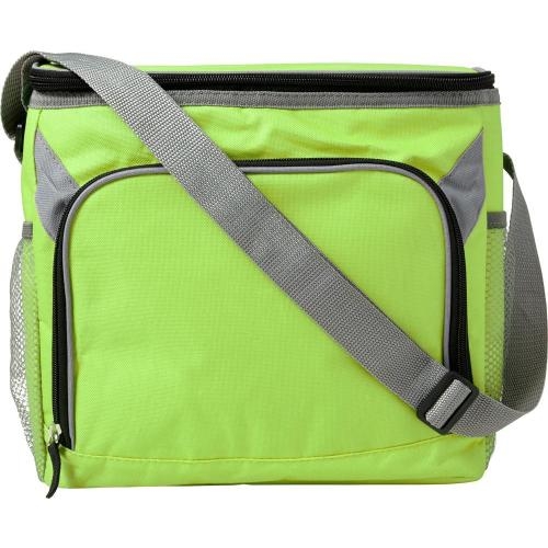 Rechthoekige polyester koeltas lime