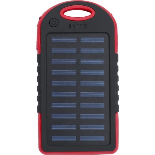 ABS solar powerbank 4000 mAh rood