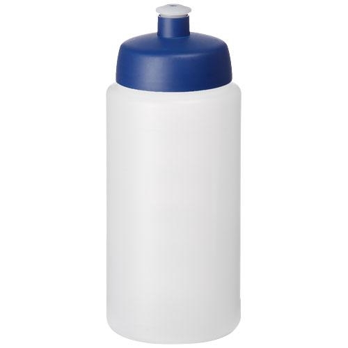 Baseline Plus grip 500 ml sportfles met sportdeksel transparant/blauw