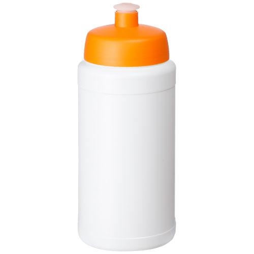 Baseline Plus drinkfles met sportdeksel 500 ml wit/oranje