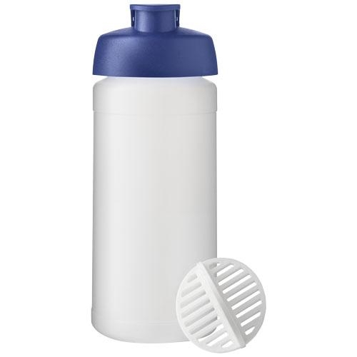 Baseline Plus sportfles met shaker bal 500 ml zwart/frosted transparant