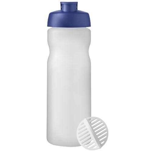 Baseline Plus sportfles met shaker bal 650 ml zwart/frosted transparant