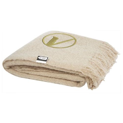 Zachte RPET mohair deken Ivy beige