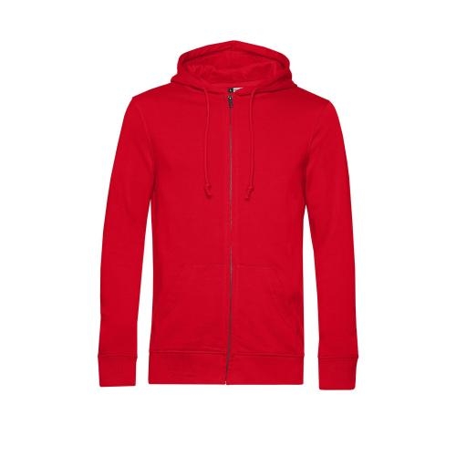 B&C Organic Zipped Hood rood,3xl