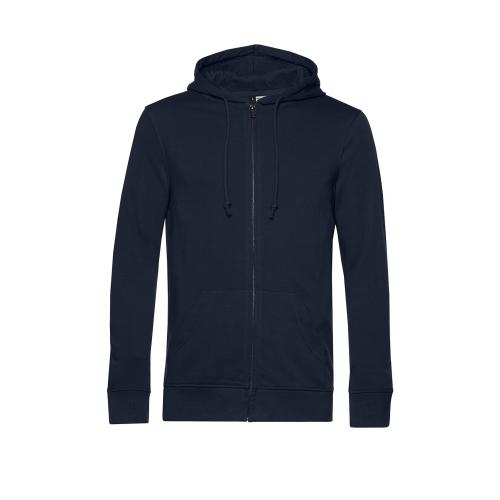 B&C Organic Zipped Hood navy,3xl