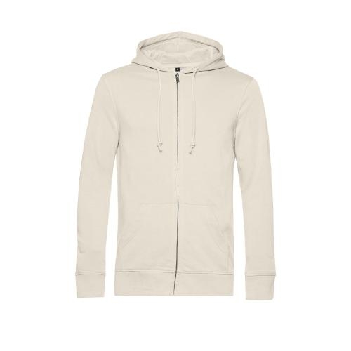 B&C Organic Zipped Hood off white,3xl