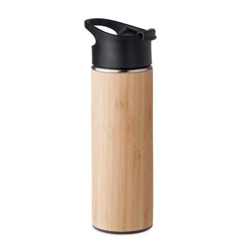 Dubbelwandige drinkfles 450ml Nanda wood