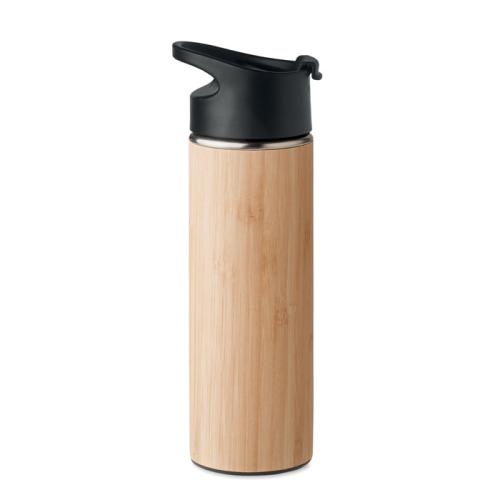 Dubbelwandige drinkfles 450ml Nanda wood