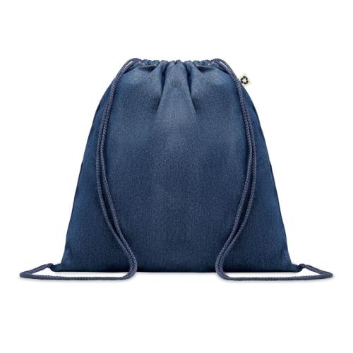 Trekkoordrugzak van gerecycled den Style bag blauw