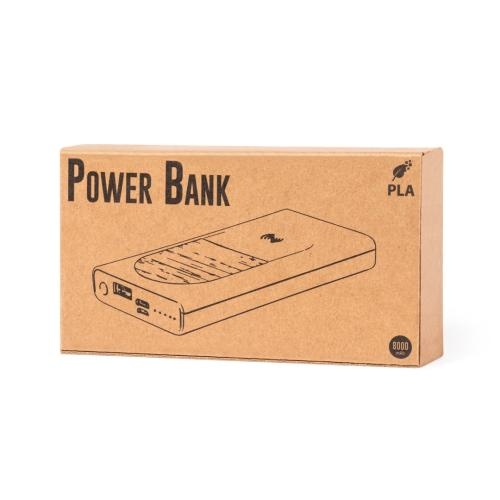 Powerbank Ditte bamboe wit