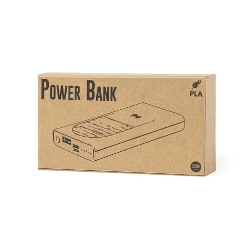 Powerbank Ditte bamboe wit