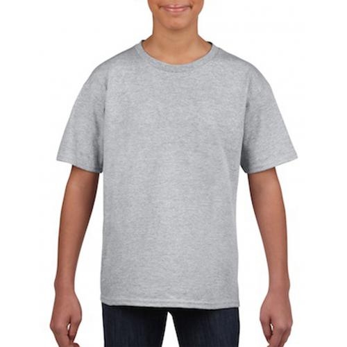 Gildan T-shirt SoftStyle SS for kids sport grey,l