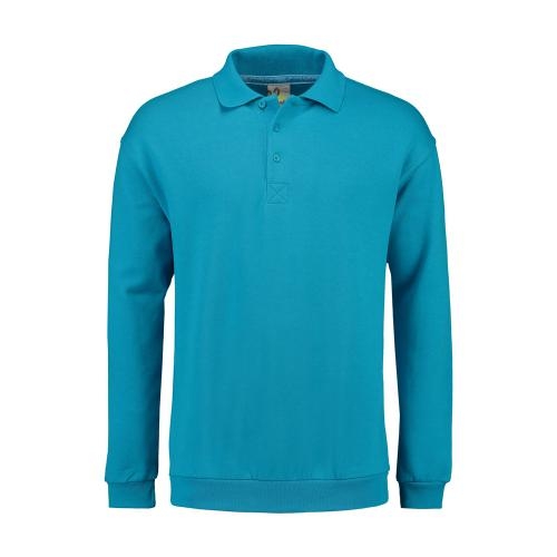 Lemon & Soda polo sweater turquoise,l