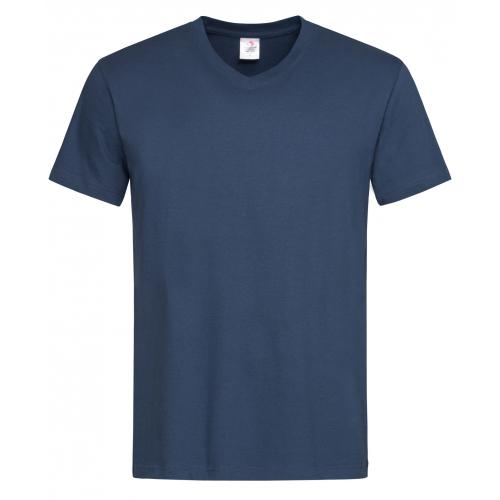 Stedman V-hals heren T-shirt navy,l