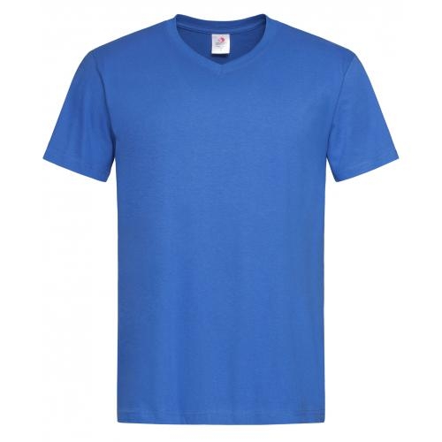 Stedman V-hals heren T-shirt bright royal,l