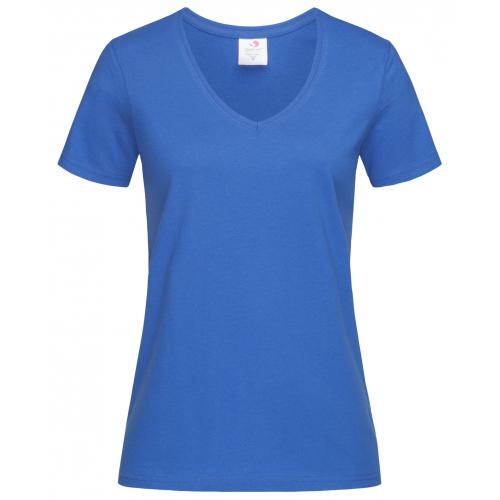 Stedman V-hals dames T-shirt bright royal,l