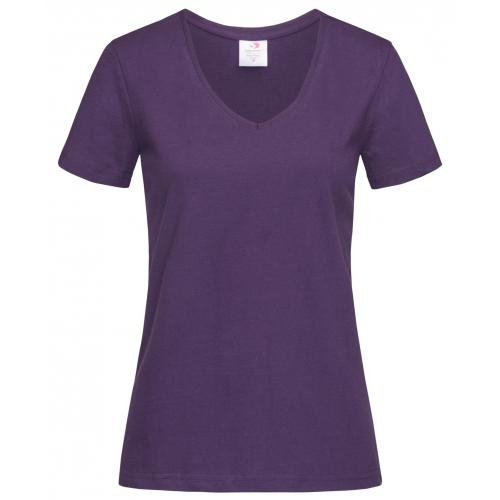 Stedman V-hals dames T-shirt deep berry,l