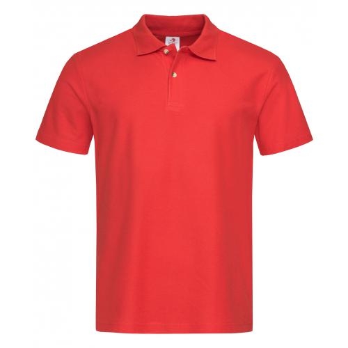 Stedman heren polo scarlet red,l