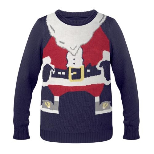 Foute kersttrui L-XL blauw