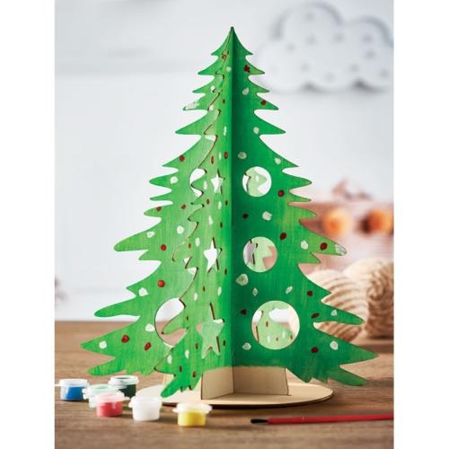 DIY houten kerstboom Tree and paint wood