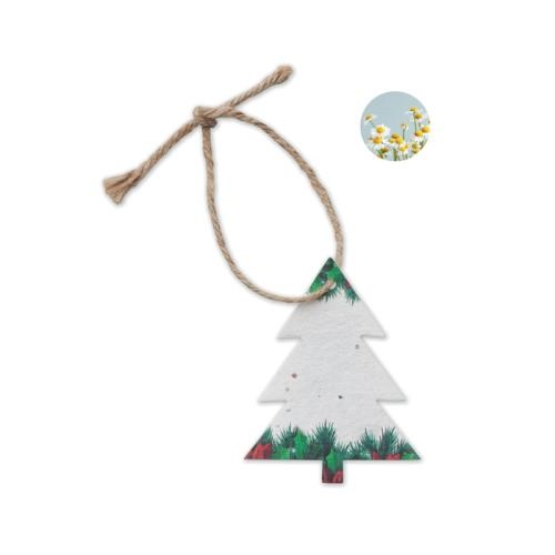 Zaadpapier kerstboom wit