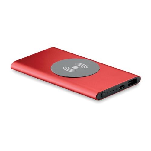 Draadloze powerbank 4.000 mAh rood