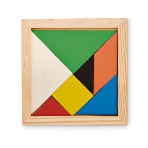 Gekleurde houten tangram wood