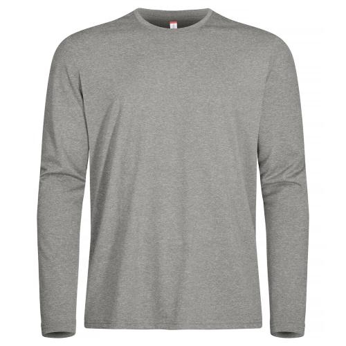 Basic Active-T longsleeve heren grijsmelange,3xl